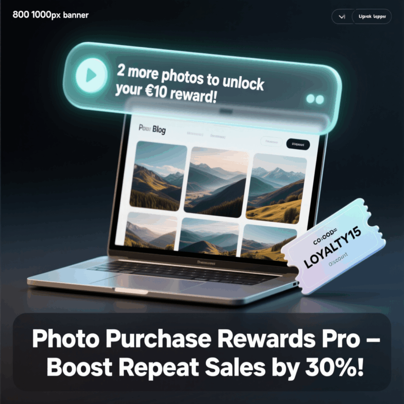 Photo Purchase Rewards Pro – Boost Sales with a Loyalty Program for Photo Blogs