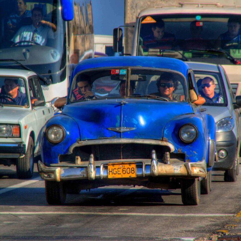 1950 Blue Chevrolet in Havana | Vintage Cuba Car Photo