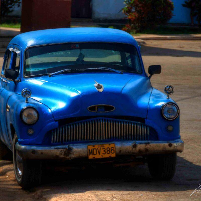 1953 Blue Buick in Varadero | Vintage Cuba Car Photo Download