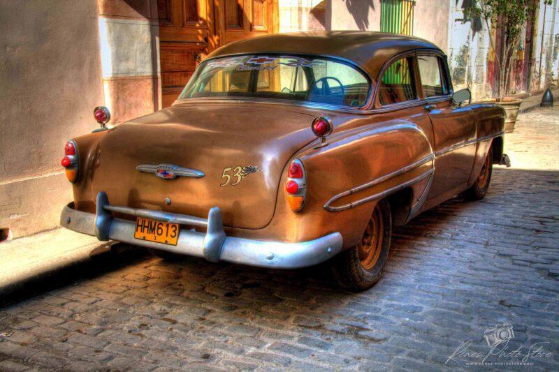 1953 Chevrolet in Brown | Classic Car on Havana Streets Photo