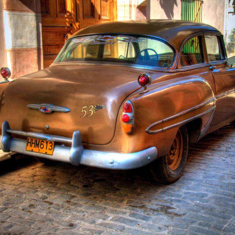 1953 Chevrolet in Brown | Classic Car on Havana Streets Photo