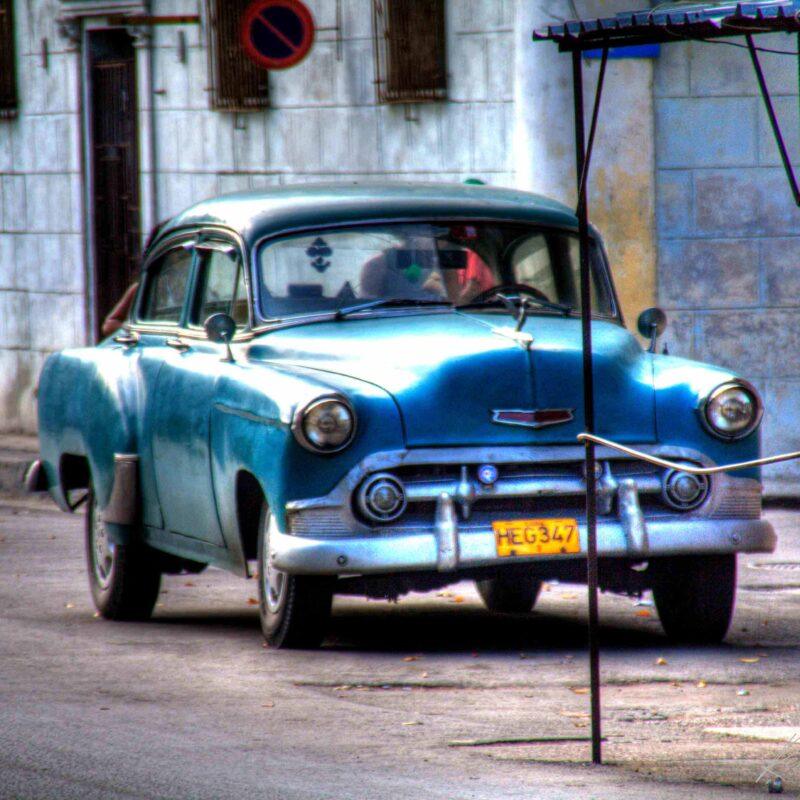 Blue 1953 Chevrolet in Havana | Classic Car Photo Download