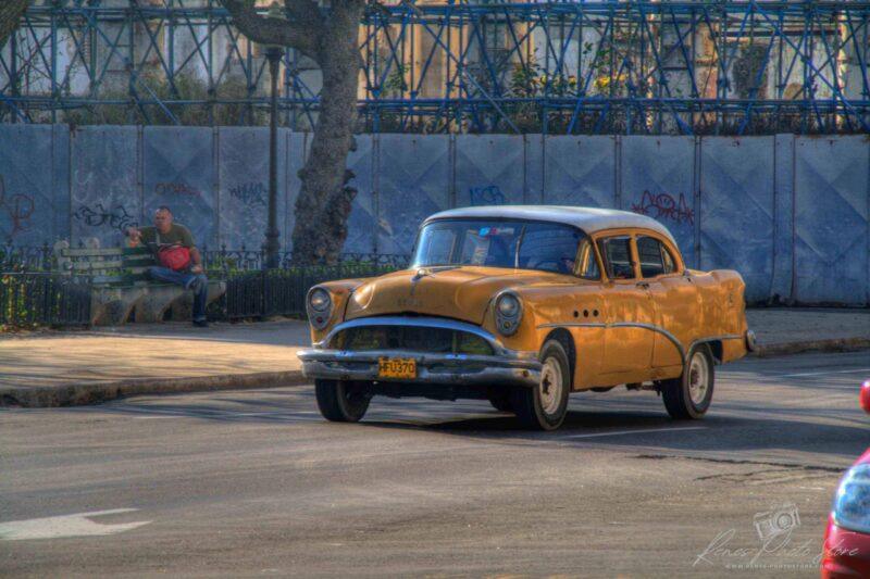 1954 Yellow Buick in Havana | Vintage Cuba Car Photo Download
