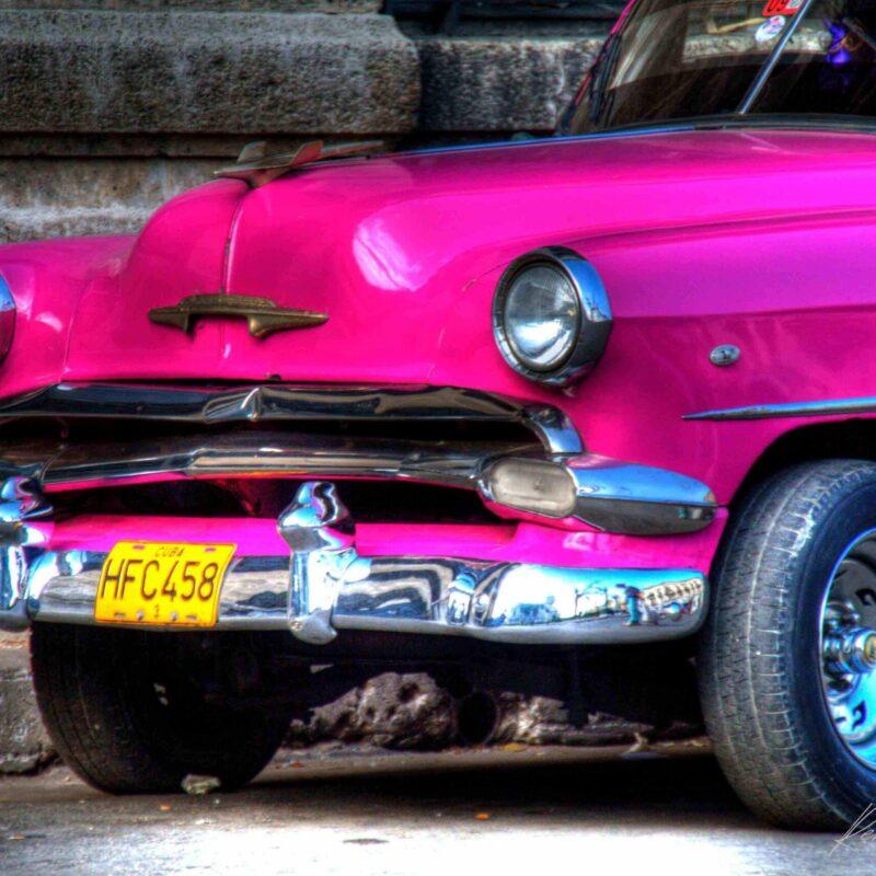 1954 Pink Chevrolet in Havana | Vintage Cuba Car Photo