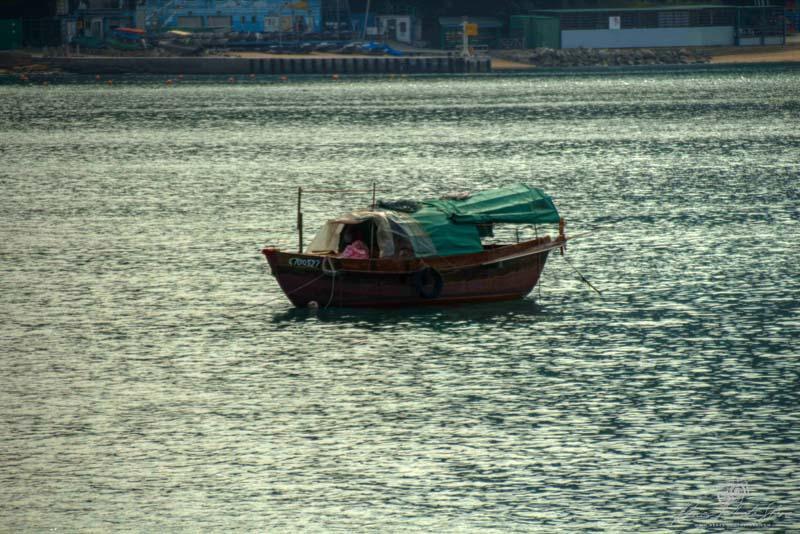 Small Wooden Boat in Aberdeen Harbour | Hong Kong Fishing Village Photo