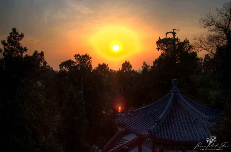 Sunset Over Beihai Park Beijing | Scenic China Photo Download