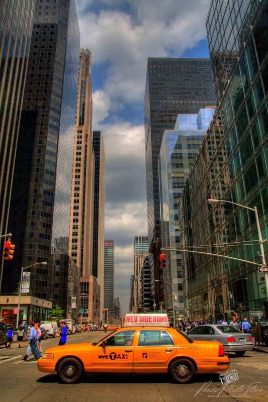 Iconic NYC Yellow Cab in Manhattan | New York Street Photography