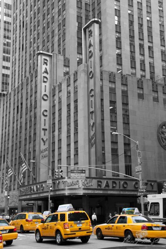 NYC Taxis at Radio City Music Hall | New York City Photo Download