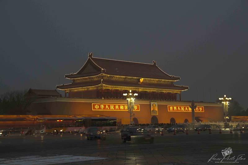 Forbidden City Gate at Night | Beijing Skyline Photo Download