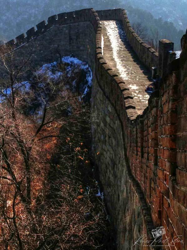 Scenic View from Mutianyu Great Wall | Forested Mountain Vista