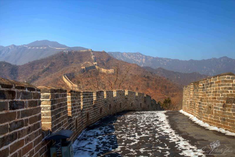 View from Great Wall at Mutianyu | Scenic Mountain Panorama Photo