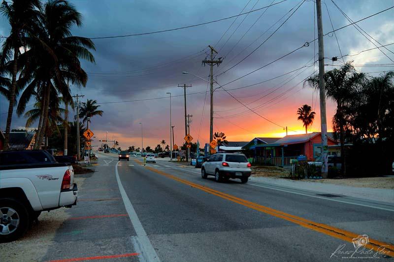Sunset over Matlacha Intersection | Colorful Florida Gulf Coast Photo
