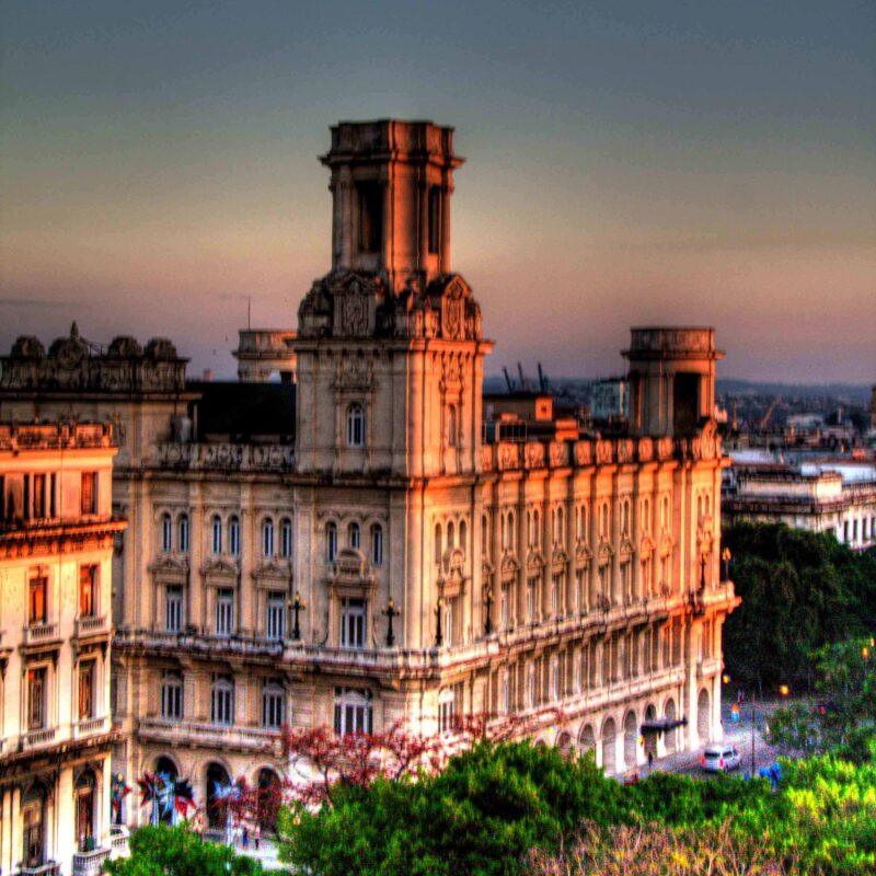 View of Havana’s Universal Arts Museum at Sunset | Rooftop Photo