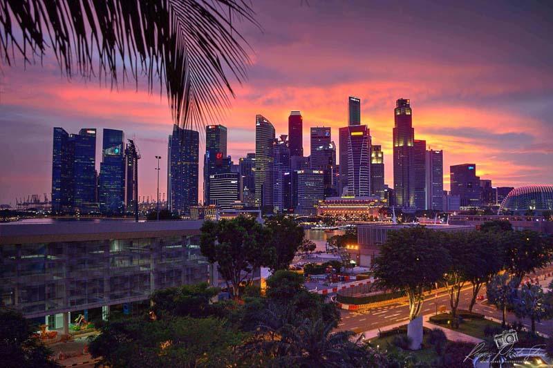 Sunset View from Mandarin Oriental Singapore | Skyline Terrace Photo