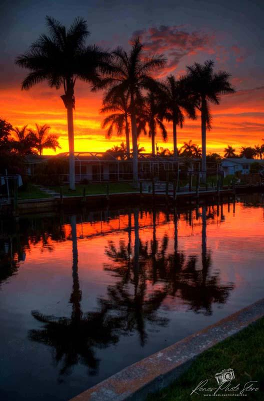 Sunset in Cape Coral | Florida Riverfront Sky Photo Download