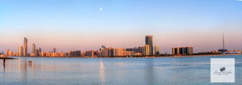 Abu Dhabi Skyline from the Corniche | Waterfront Panorama Download