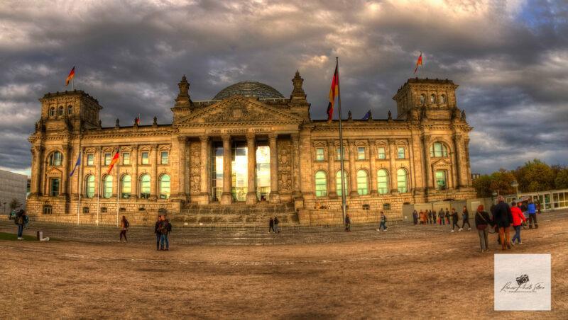 Reichstag Building, Berlin at Golden Hour | Historic Parliament Facade Panorama