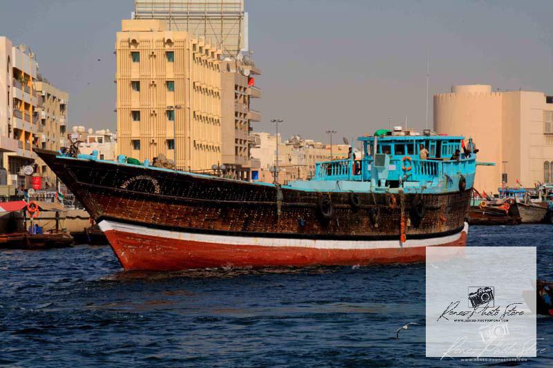 Traditional Dhow on Dubai Creek | Heritage Boat Photo Download