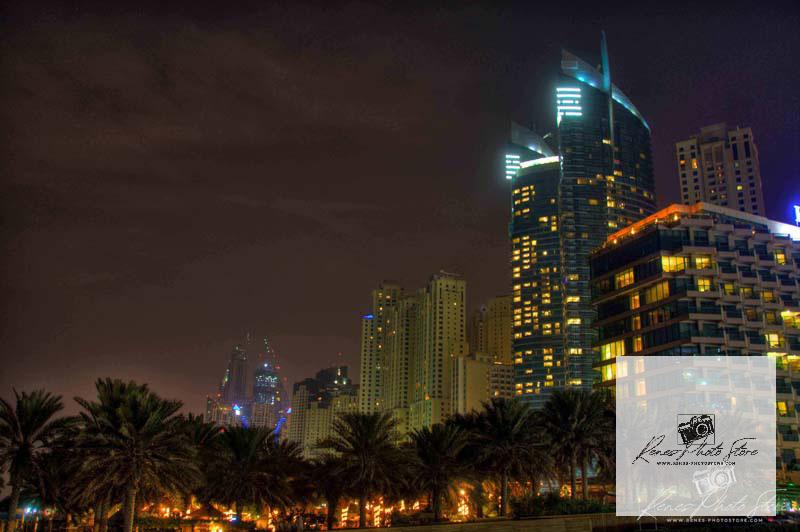 Jumeirah Waterfront in Dubai | Night Cityscape Photo Download