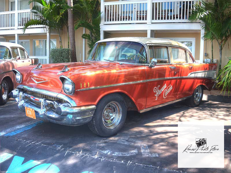 Red 1957 Chevy at Havana Cabana | Key West Photo