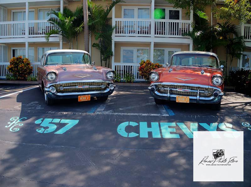Pair of ’57 Chevy Bel Airs in Key West | Classic American Cars Photo Download