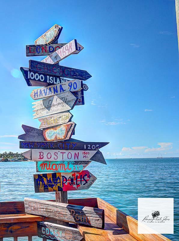 Direction Signpost in Key West | Coastal Travel Photo Download