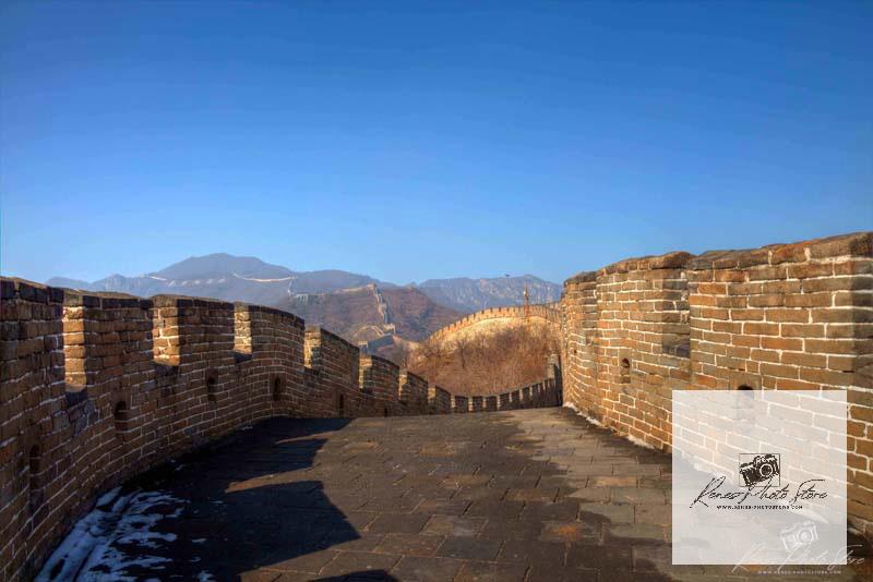 Great Wall at Mutianyu in Beijing | Fortress Rampart Photo Download