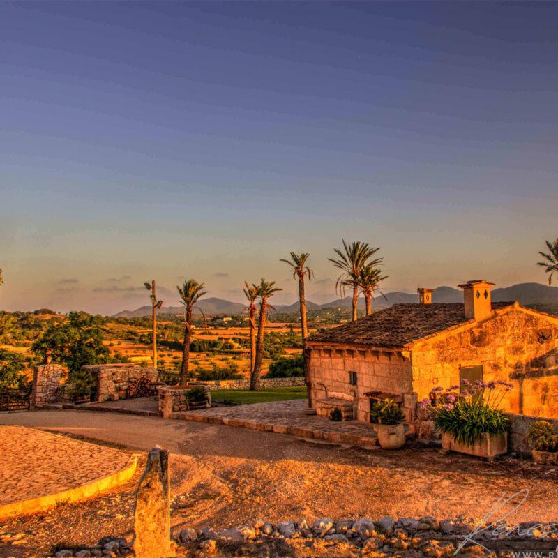 Mallorca Finca Sunset Panorama Over Manacor | Digital Photo