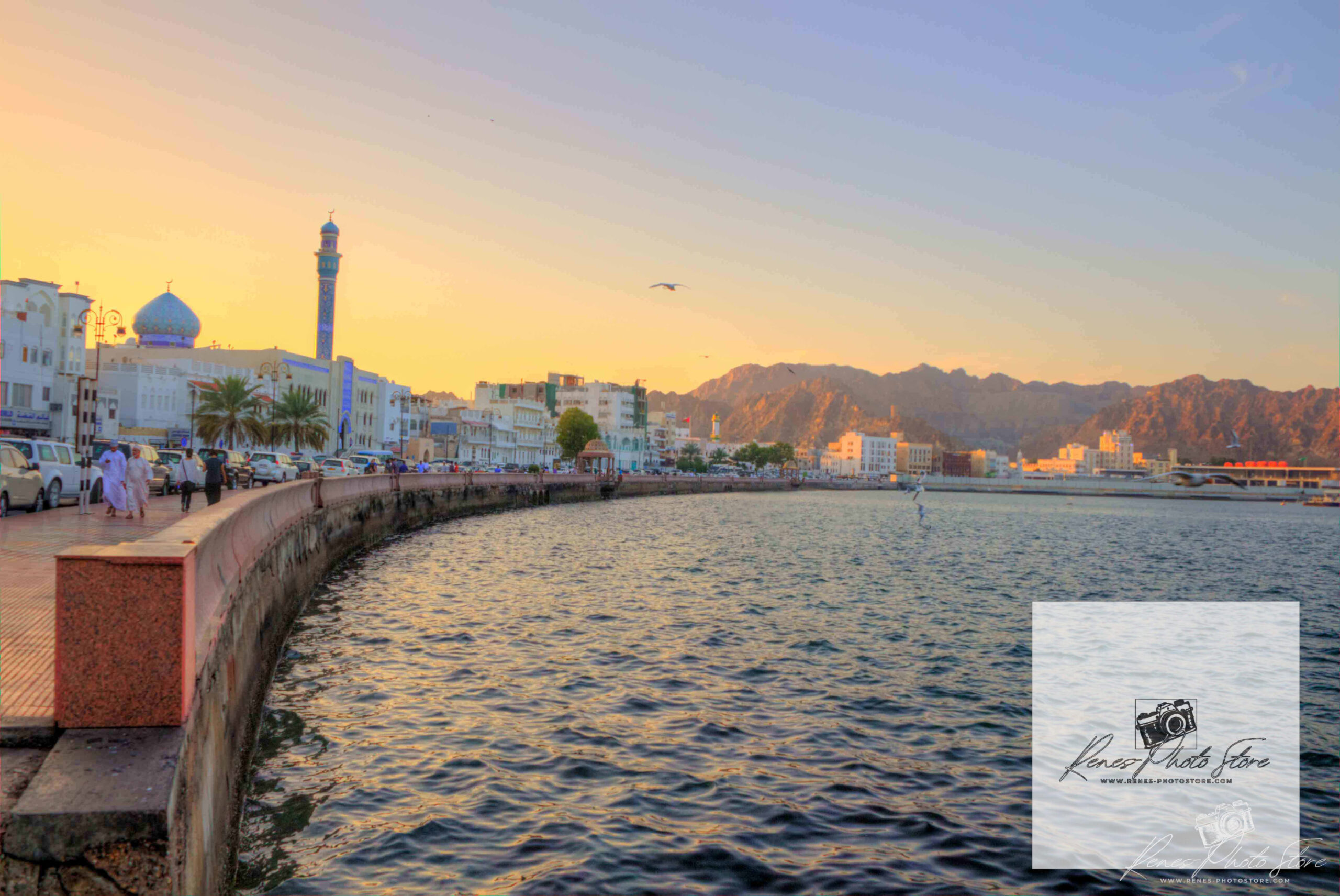 Muttrah Corniche in Muscat, Oman | Waterfront Cityscape Photo Download