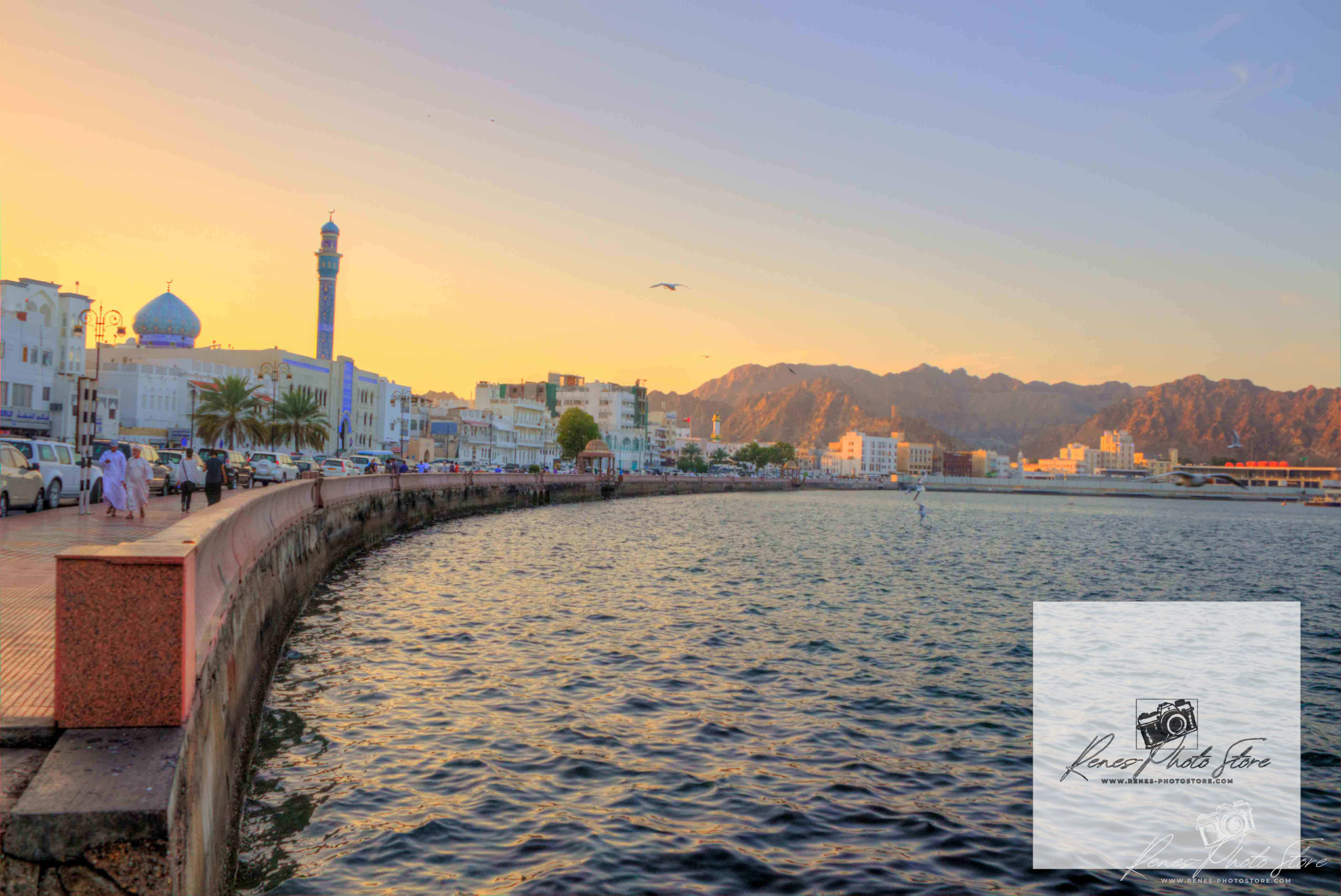Muttrah Corniche in Muscat, Oman | Waterfront Cityscape Photo Download