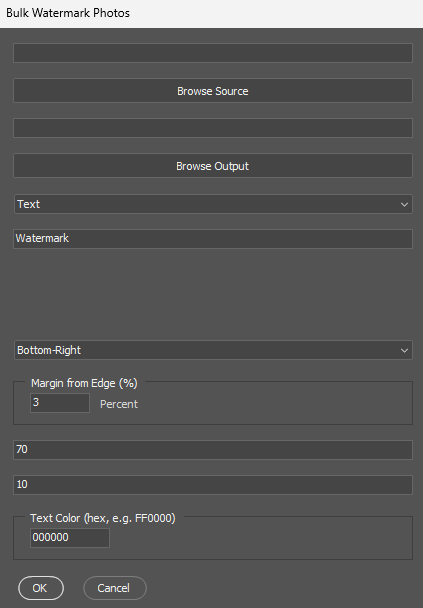 Photoshop Watermark Script—Advanced Customization Edition