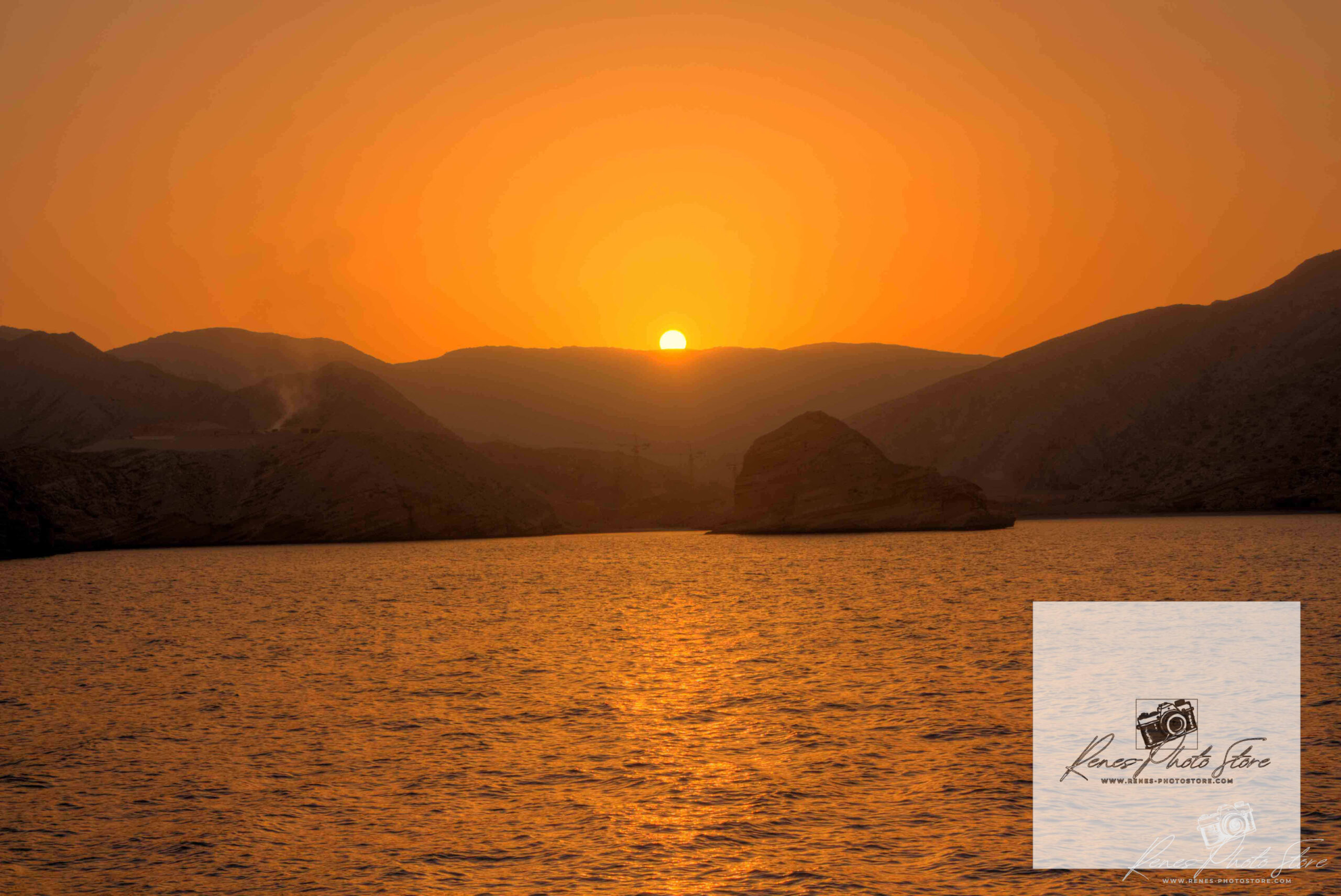 Gulf of Oman Sunset over Rugged Mountains | Digital Download