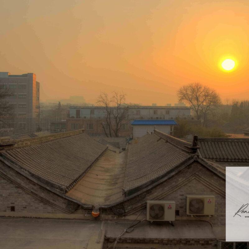 Sunrise Over Shijia Hutong Beijing | Morning Alleyway Photo