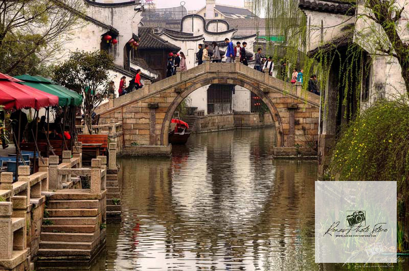 Ancient Stone Bridge in Jiaxing | Water Town China Photo Download