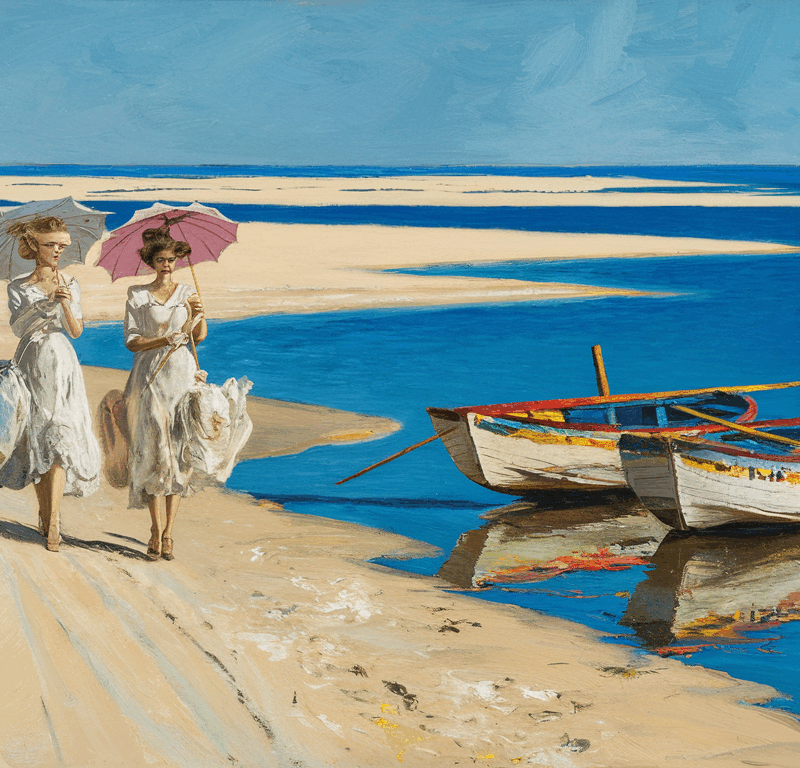 Seaside Stroll in Cap Ferret | Impressionist Beach Photo Download