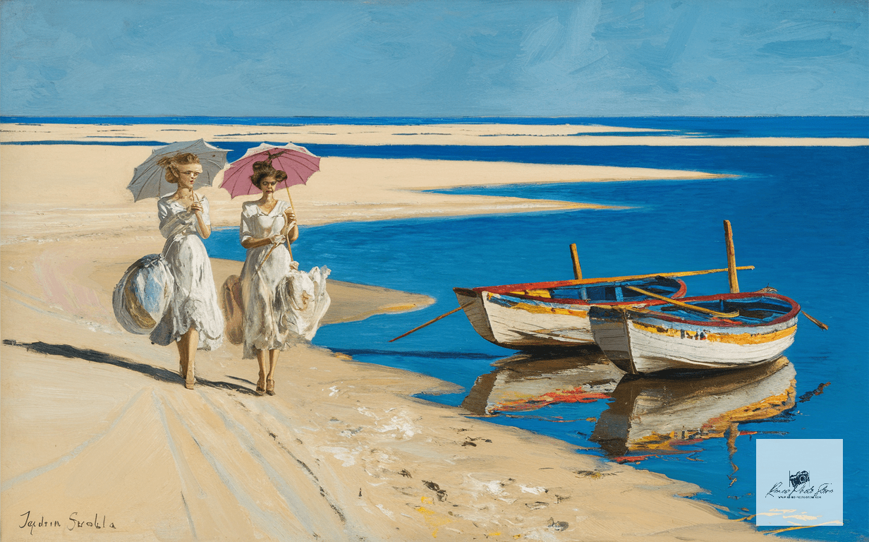 Seaside Stroll in Cap Ferret | Impressionist Beach Photo Download