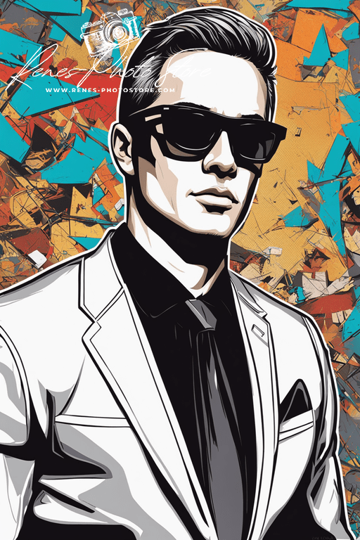 Modern Man Portrait in Pop-Art Style | Digital Illustration Photo Download