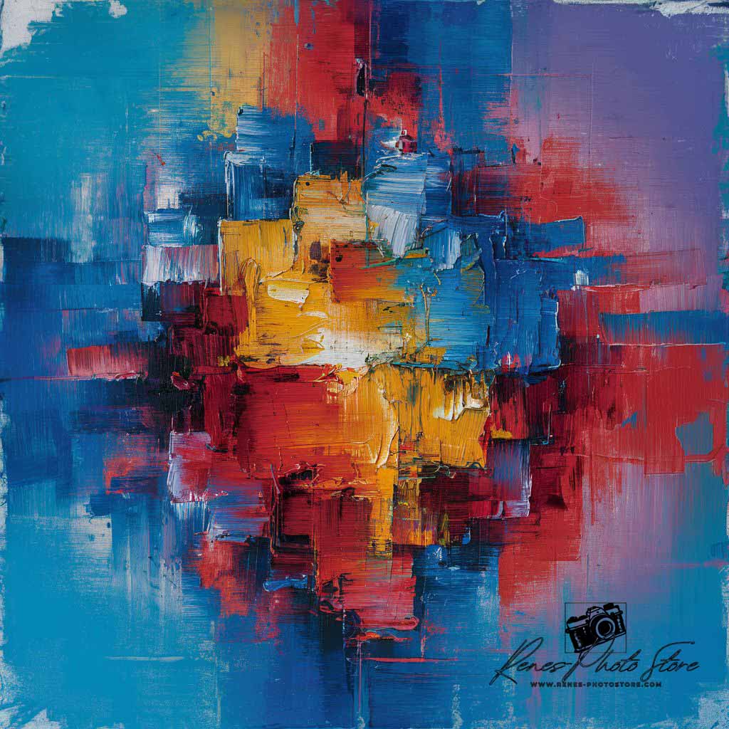 Bold Abstract Textured Painting | Modern Acrylic Art Photo Download