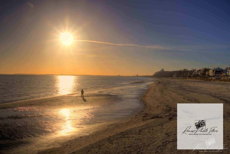 Beach Reflections at Scharbeutz, Baltic Sea | Sunrise Seascape Photo Download