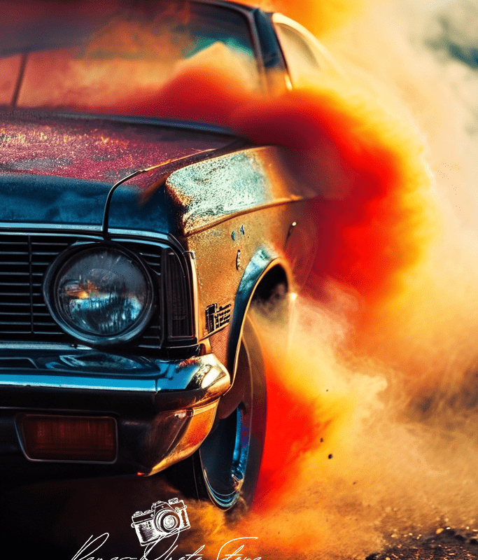 Muscle Car Burnout AI-generated Download